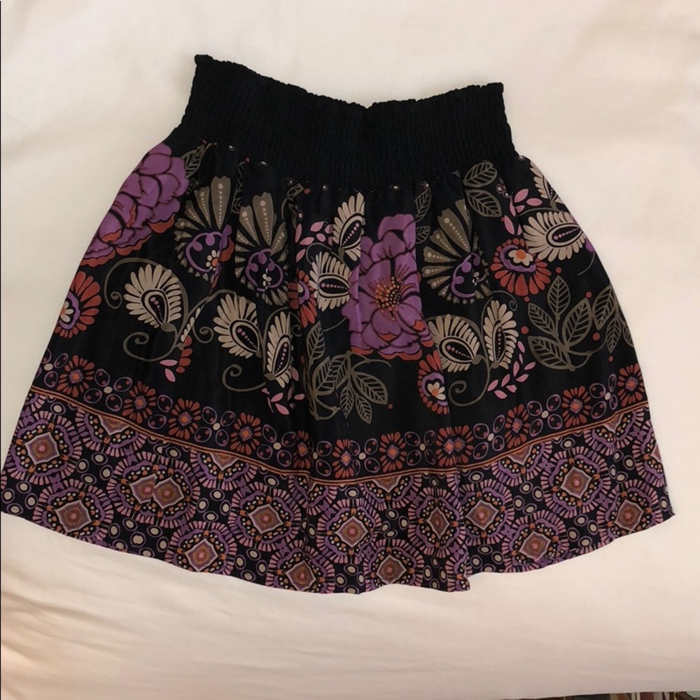 Kimchi Blue black floral summer skirt